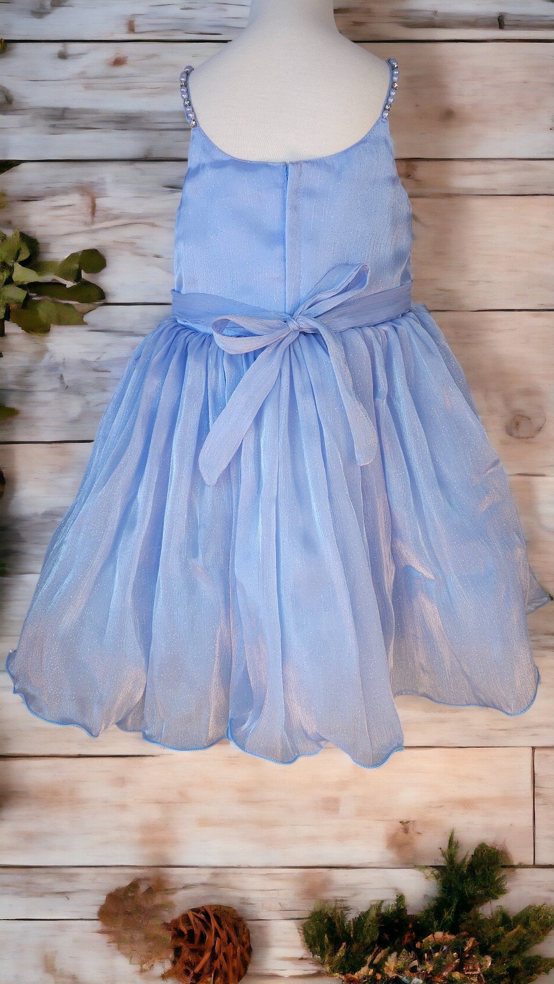 Blue Organza Party Dress