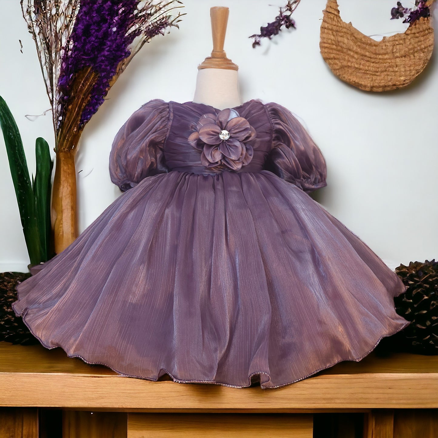 Big Flower Purple Dress