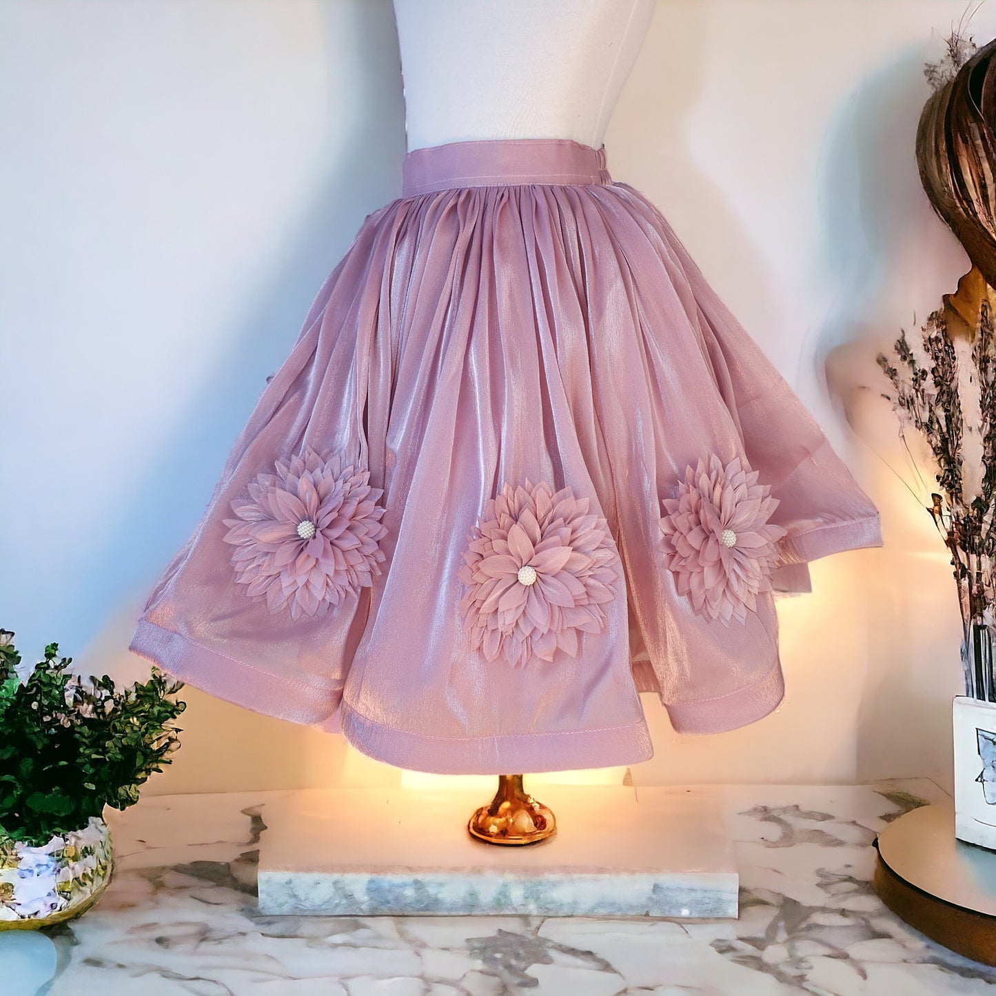 Two piece Pink Floral Dress
