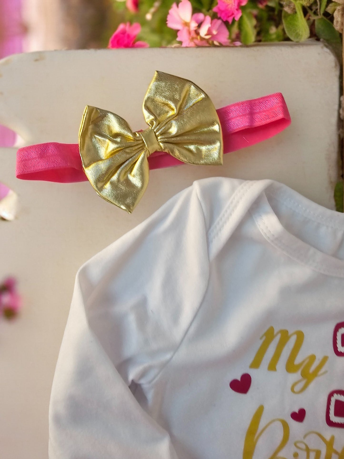 Pink First Birthday Photo Dress