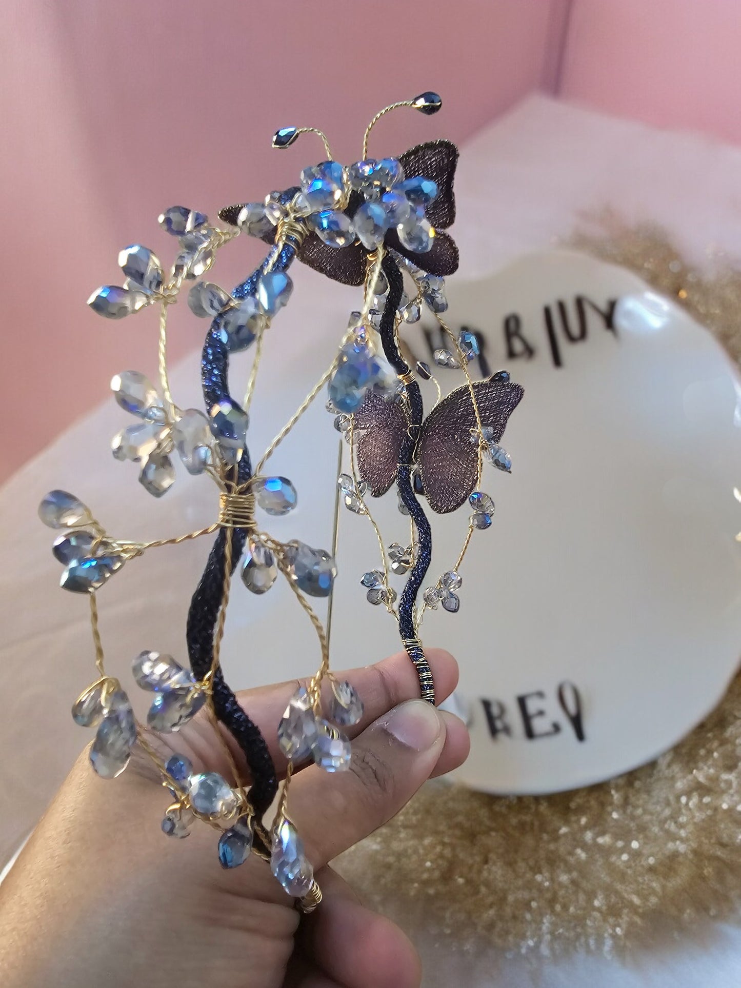 Unique Blue Butterfly Headband