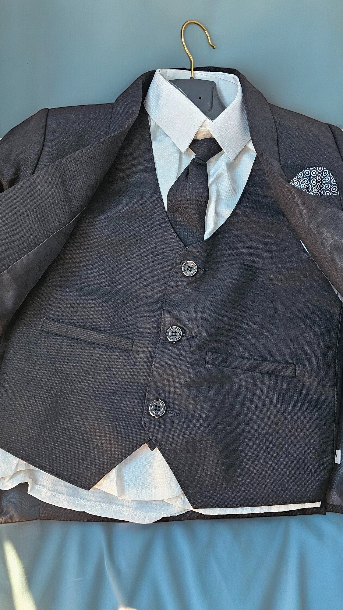 4 pcs Boys formal outfit Black