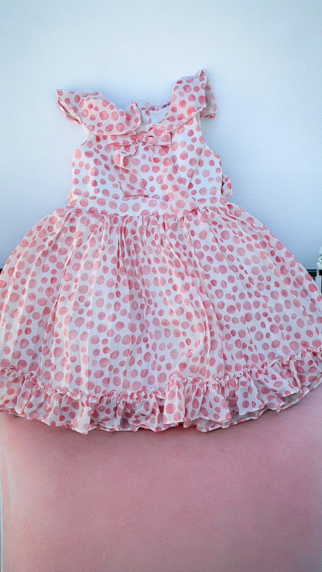 Dotted Print Dress Yellow