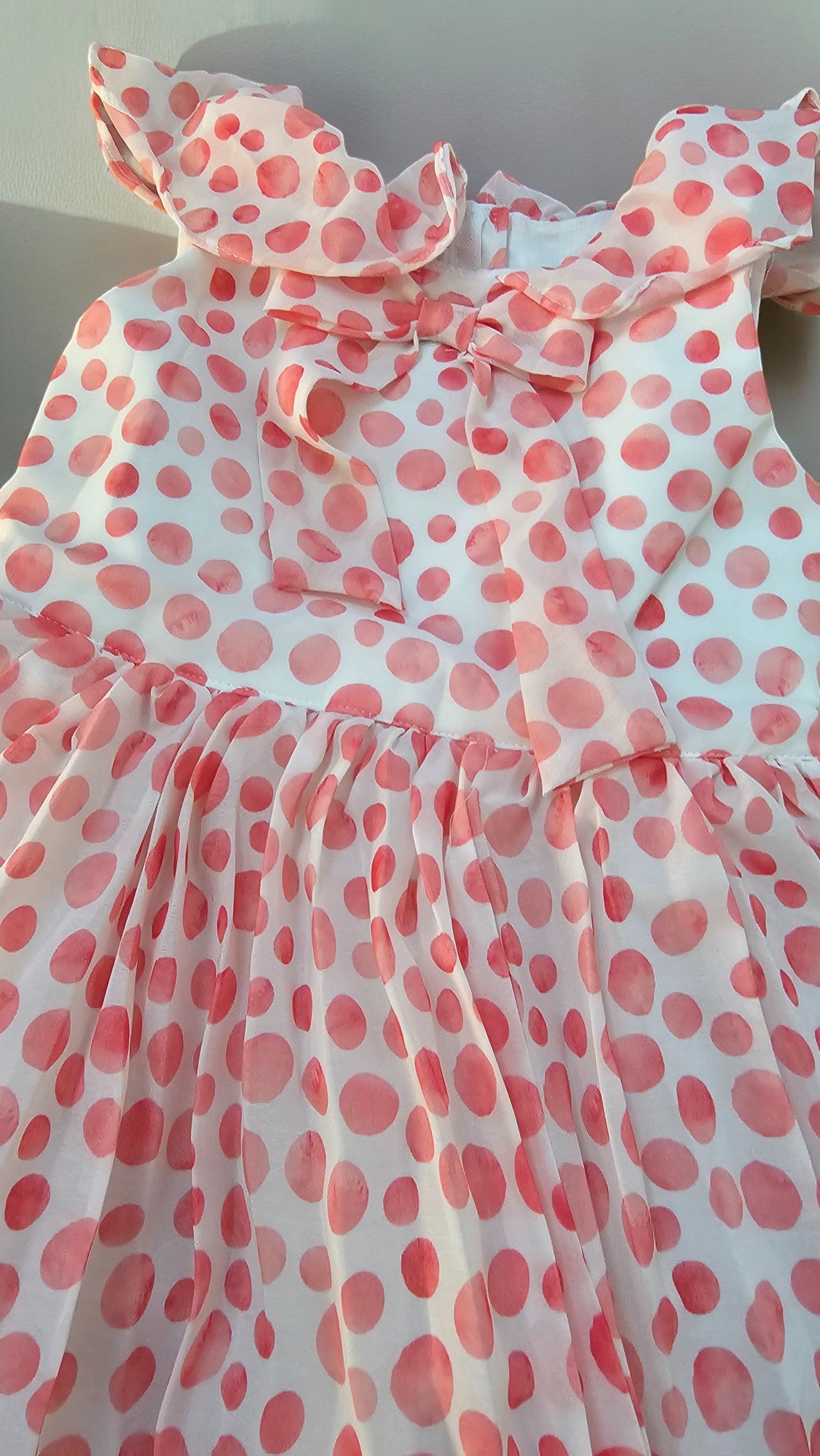 Dotted Print Dress Yellow