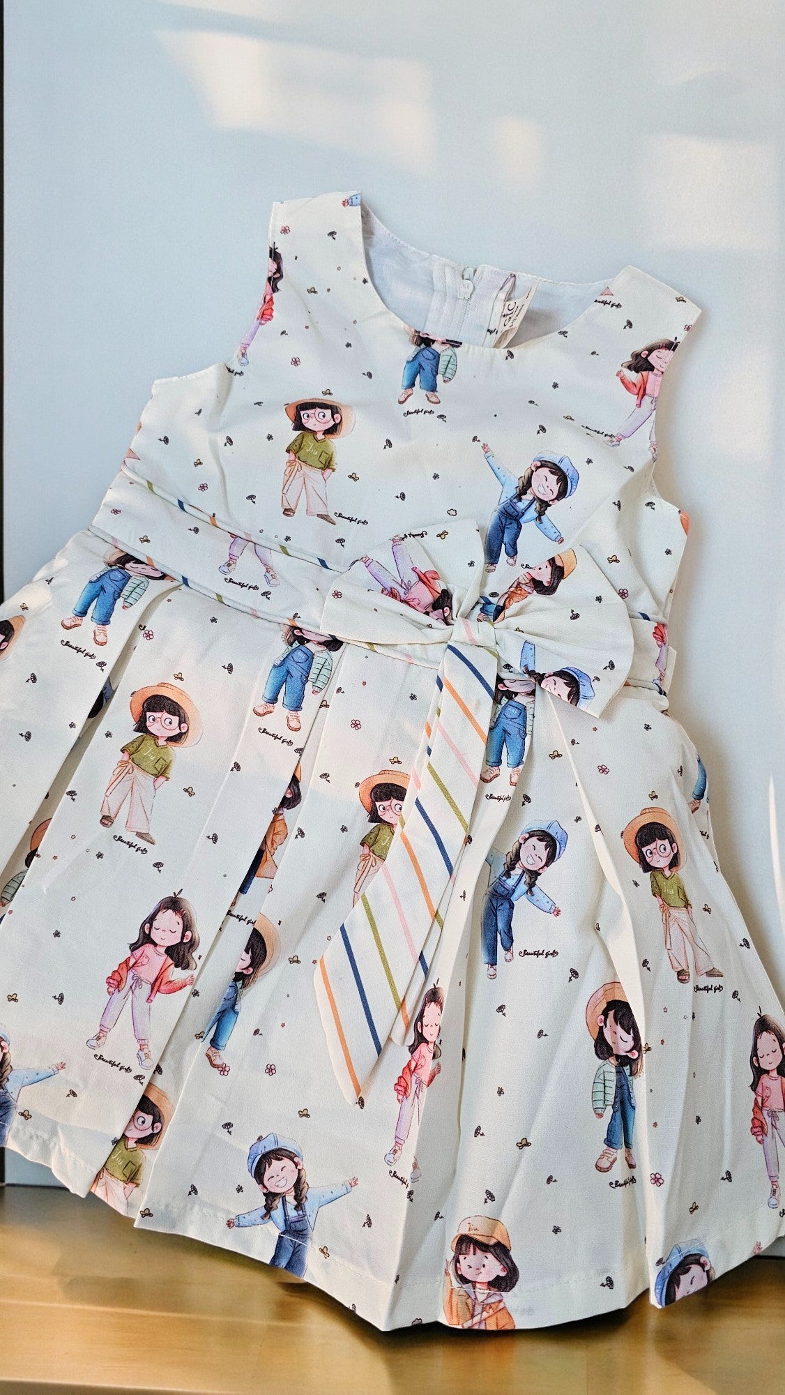 White Girl Printed Frock