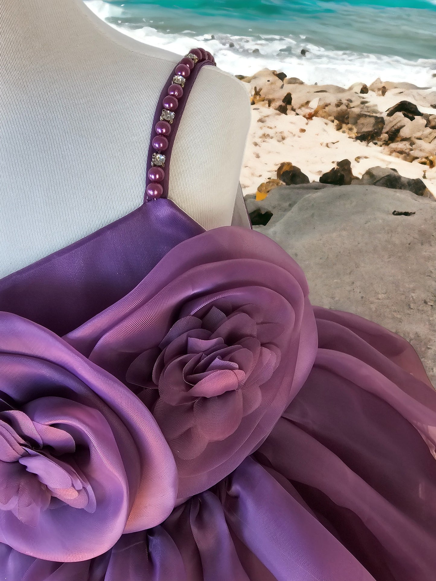 Flowry Purple Dress