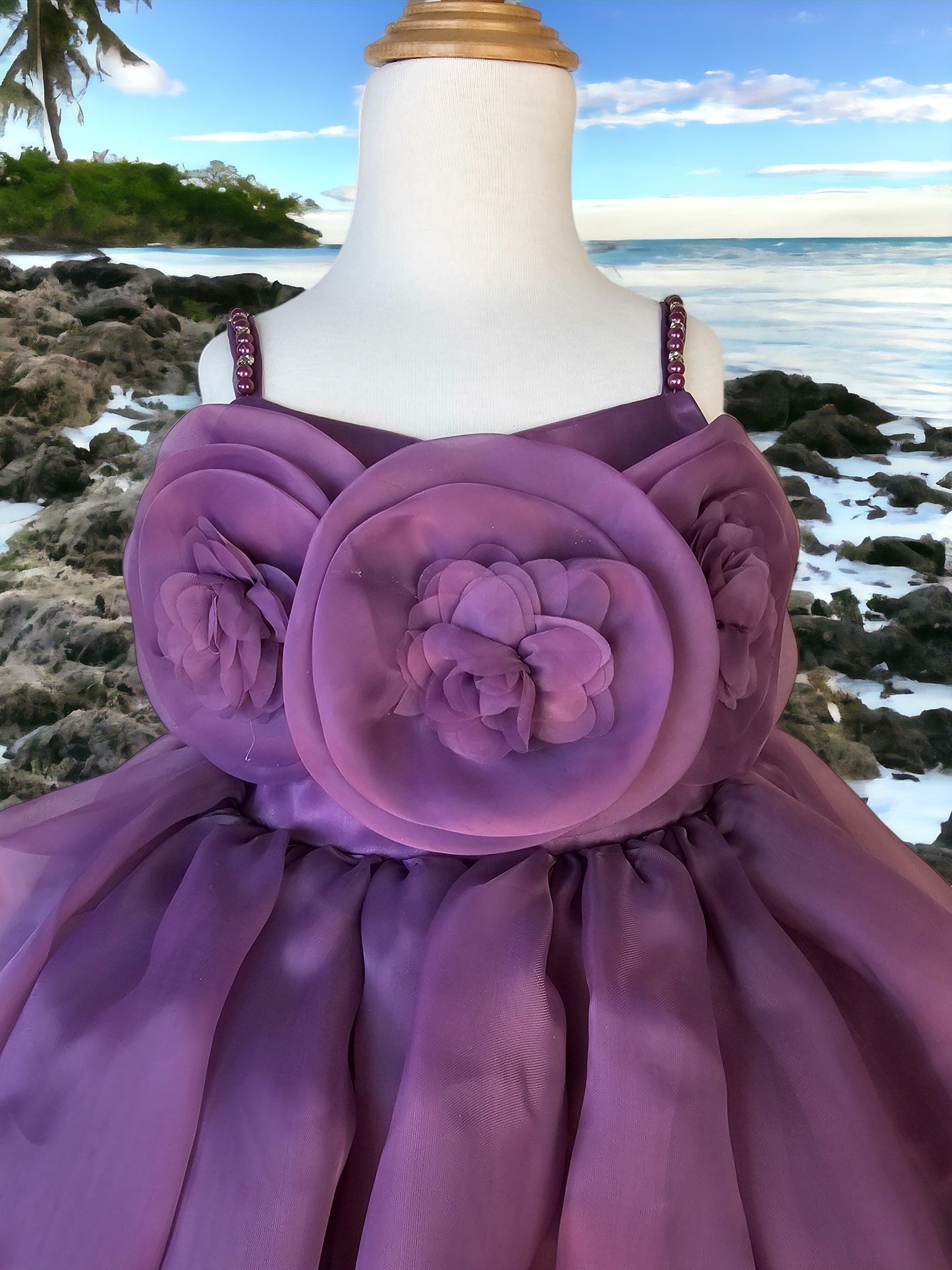 Flowry Purple Dress