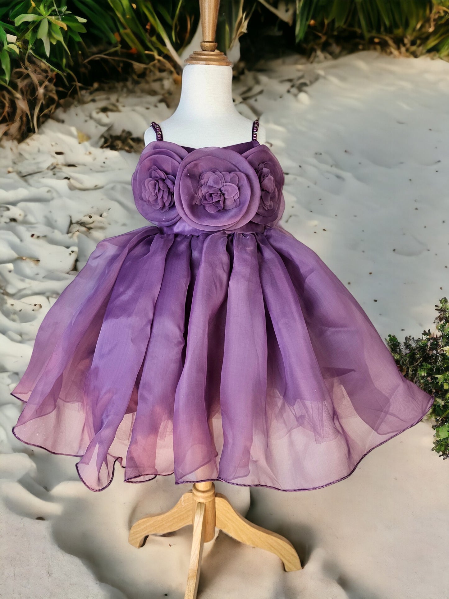 Flowry Purple Dress