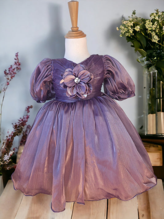 Big Flower Purple Dress
