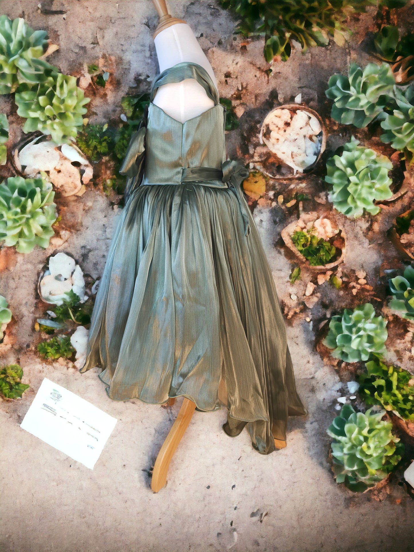Green High Low Party Dress