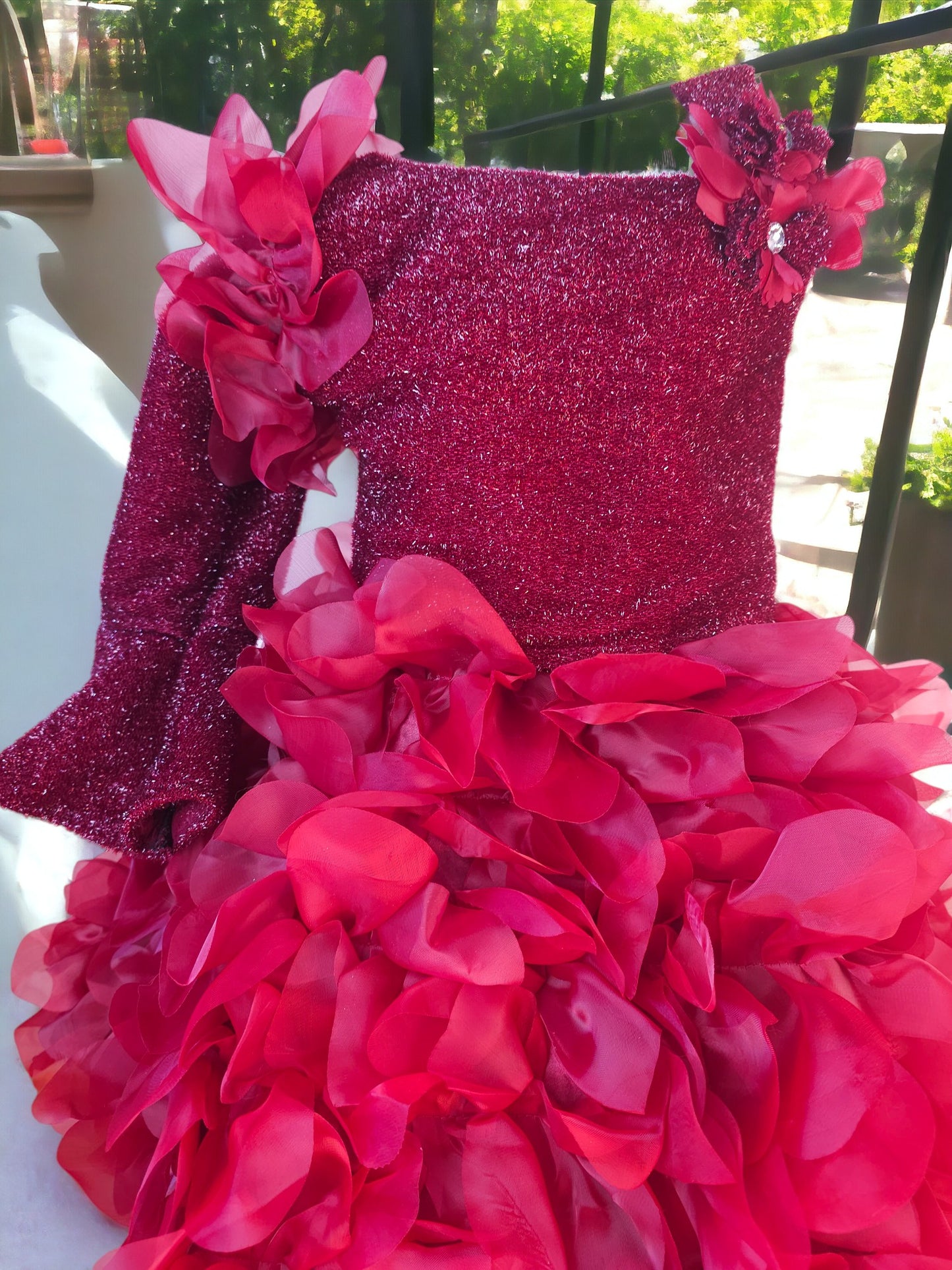 Two Piece Maroon Dress