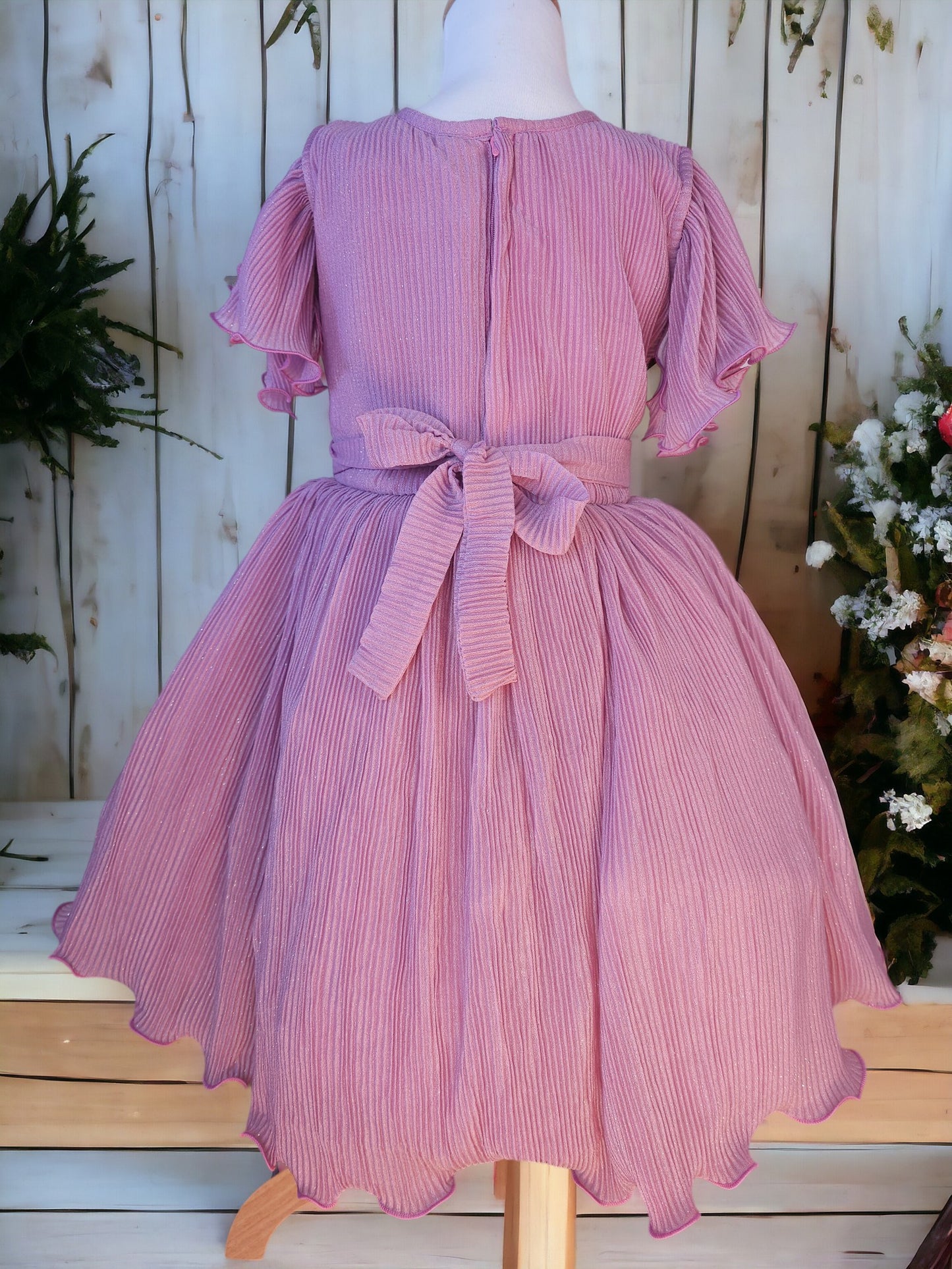 Pink Party Dress With Bow