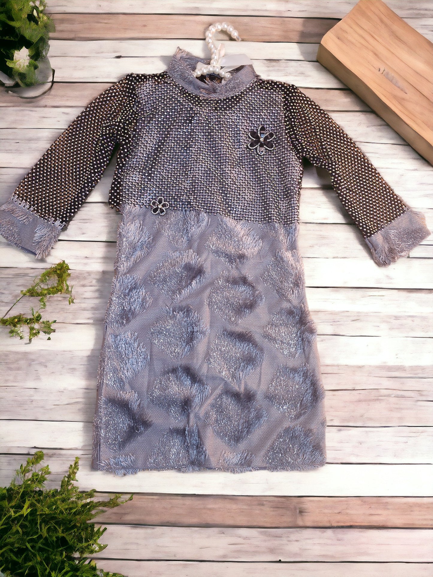 Black Sheer Jacket Dress