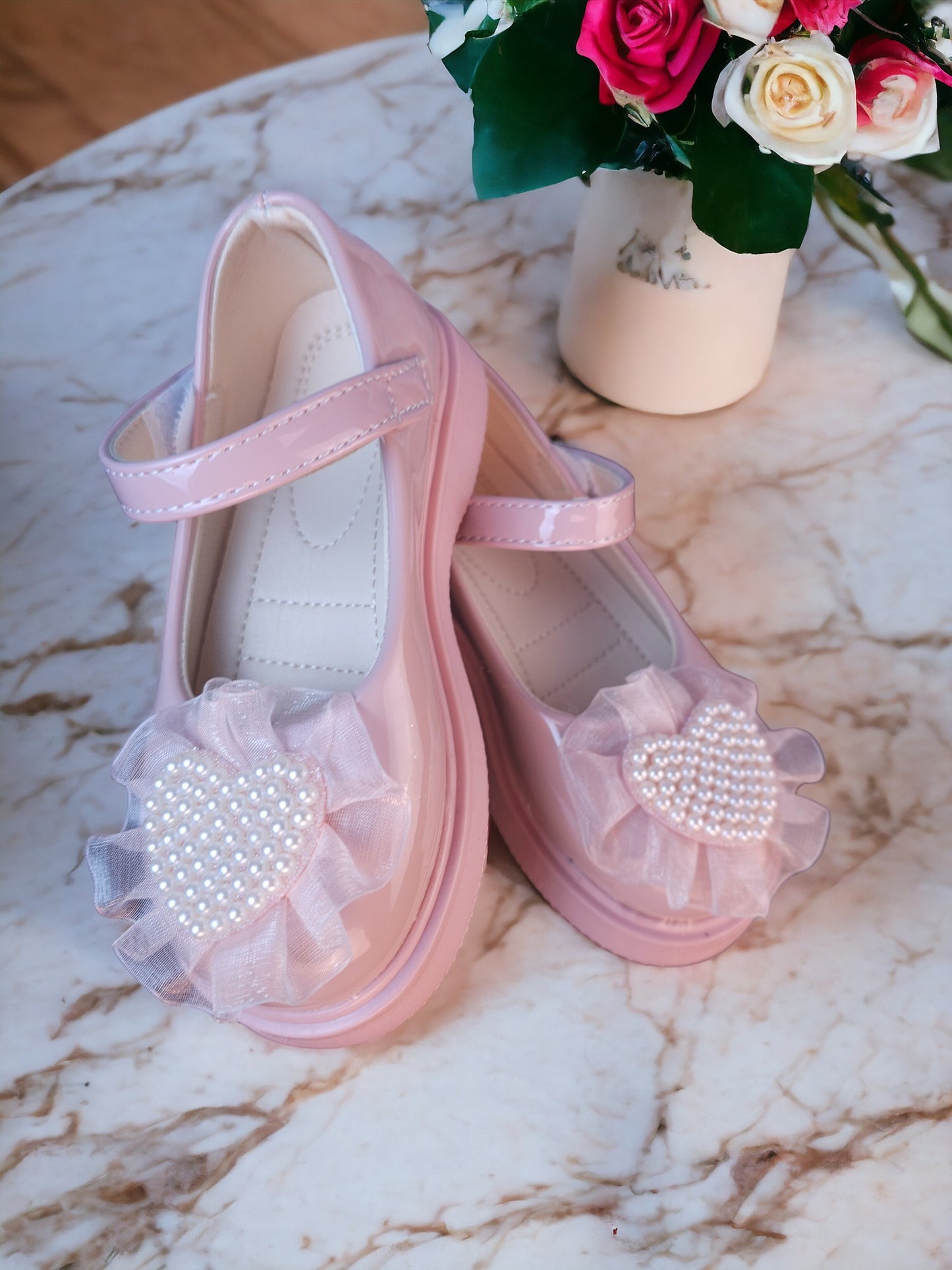 Perl Heart Pink Shoe