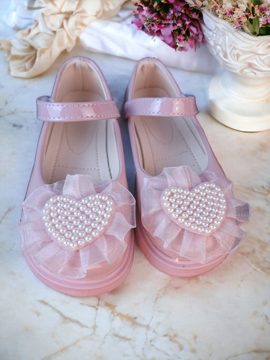 Perl Heart Pink Shoe
