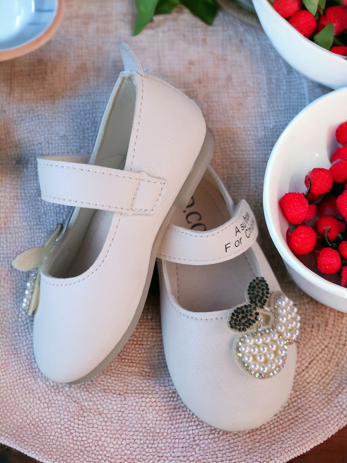 Cherry Topper White Shoe