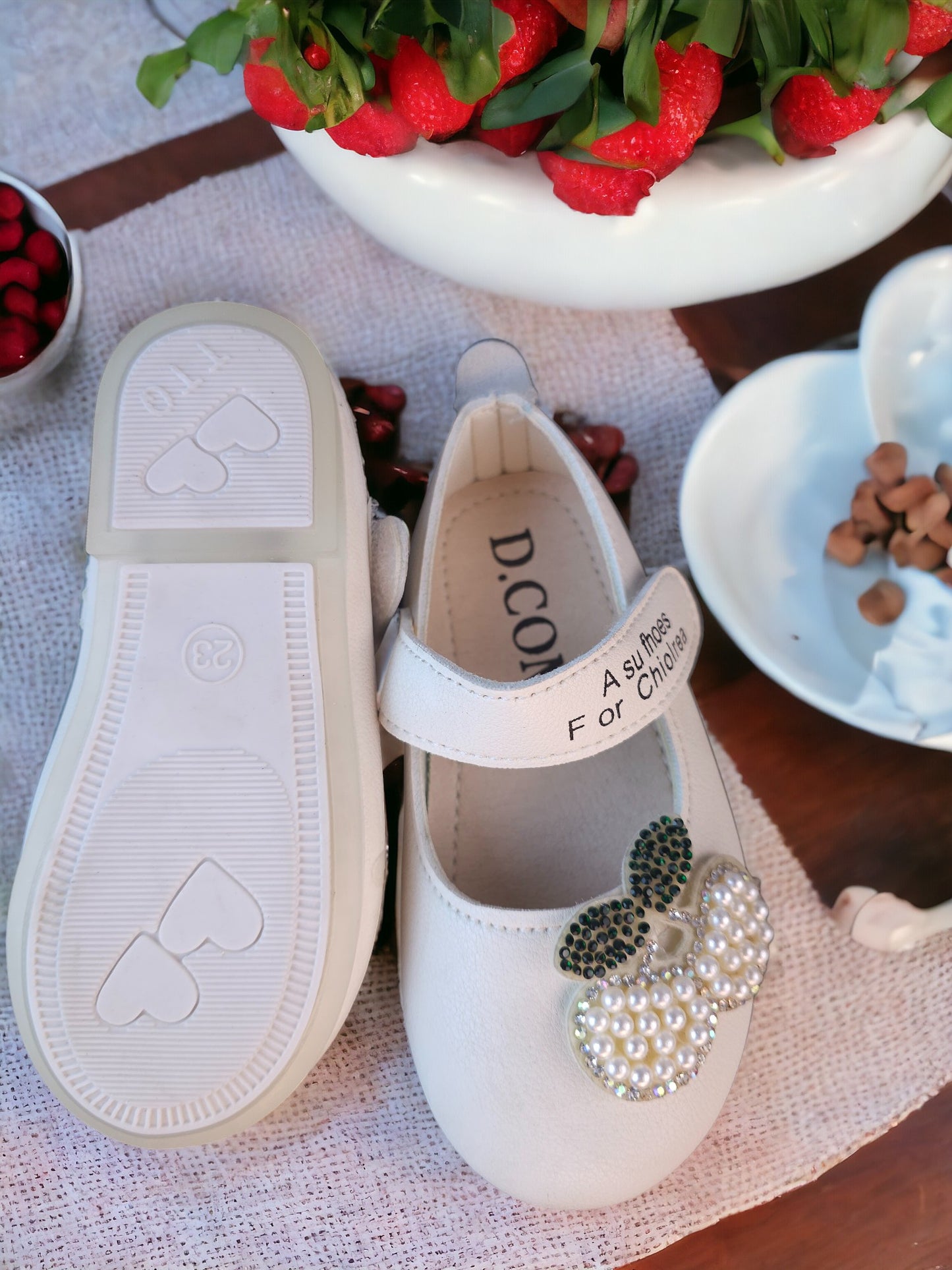 Cherry Topper White Shoe