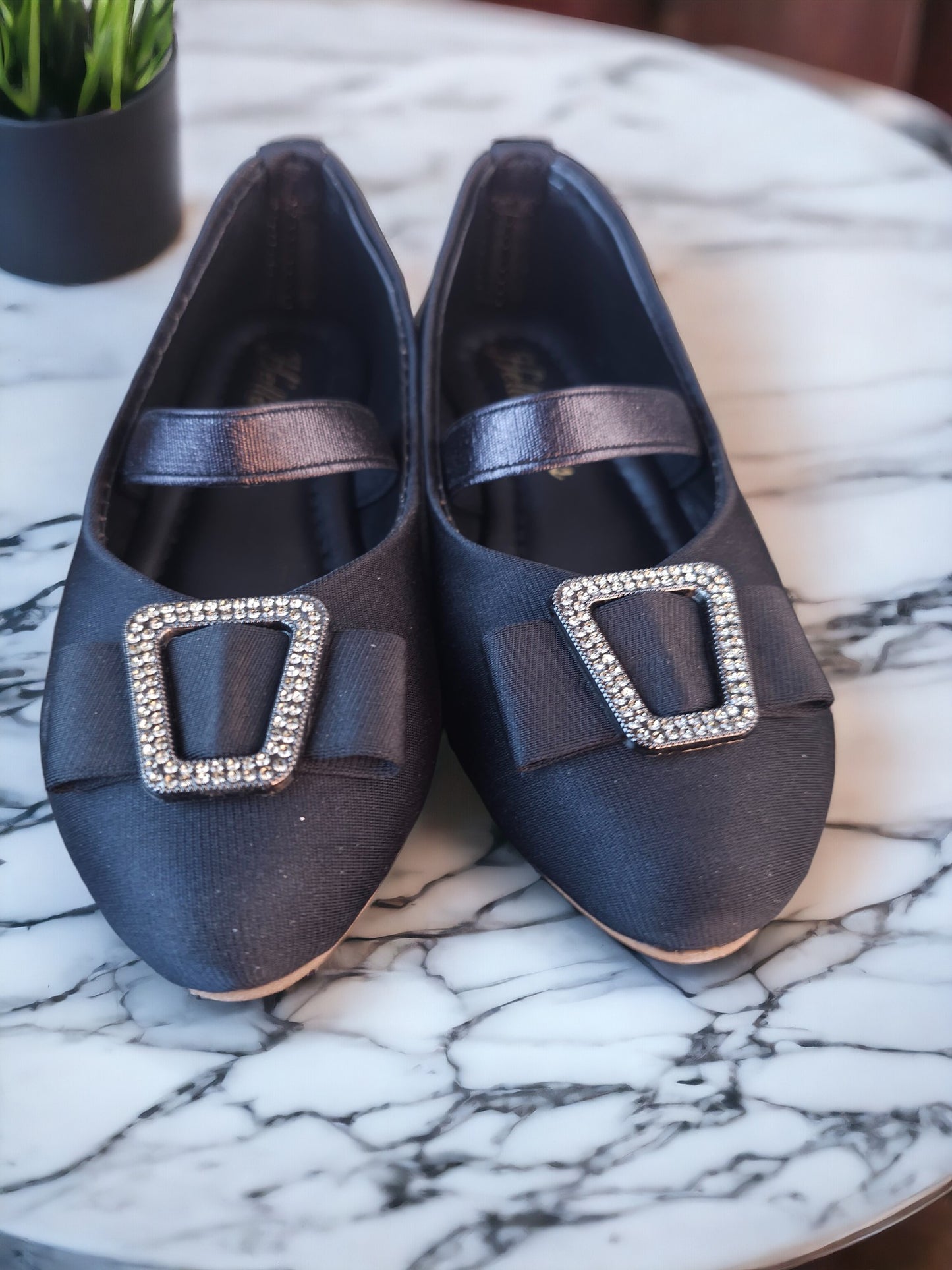 Black Bow Flat Shoe