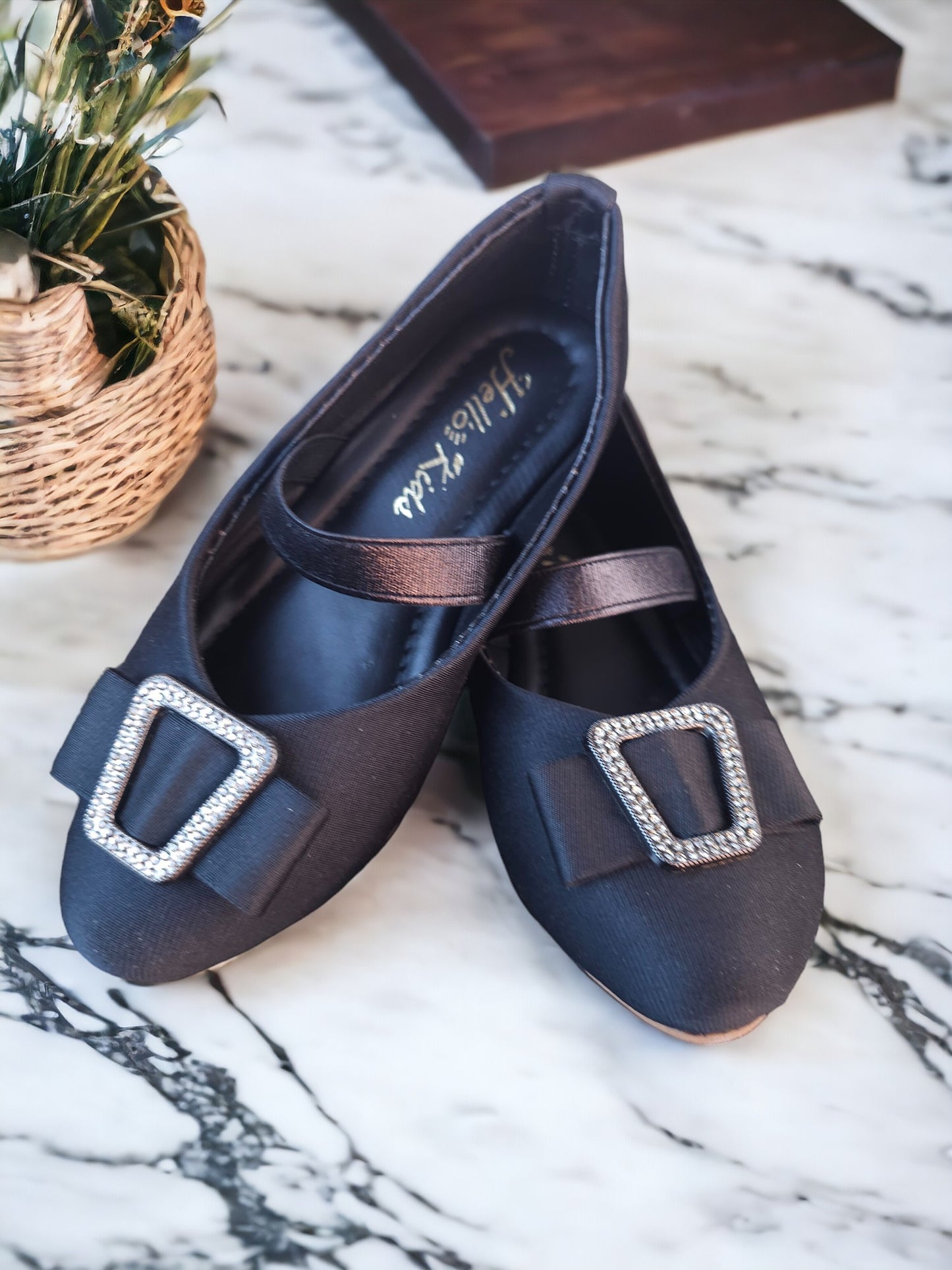 Black Bow Flat Shoe
