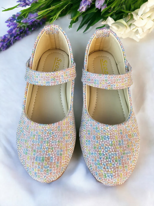 Rainbow rain drop shoe