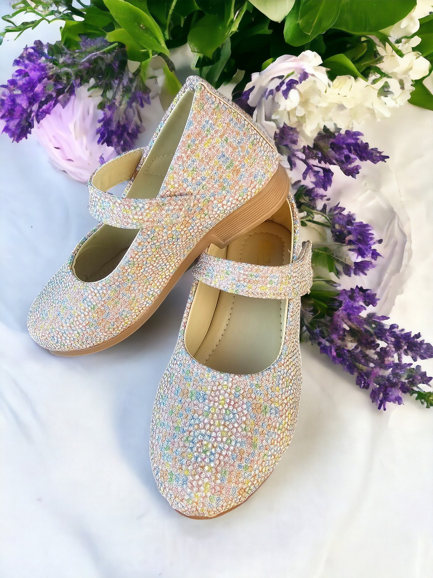 Rainbow rain drop shoe