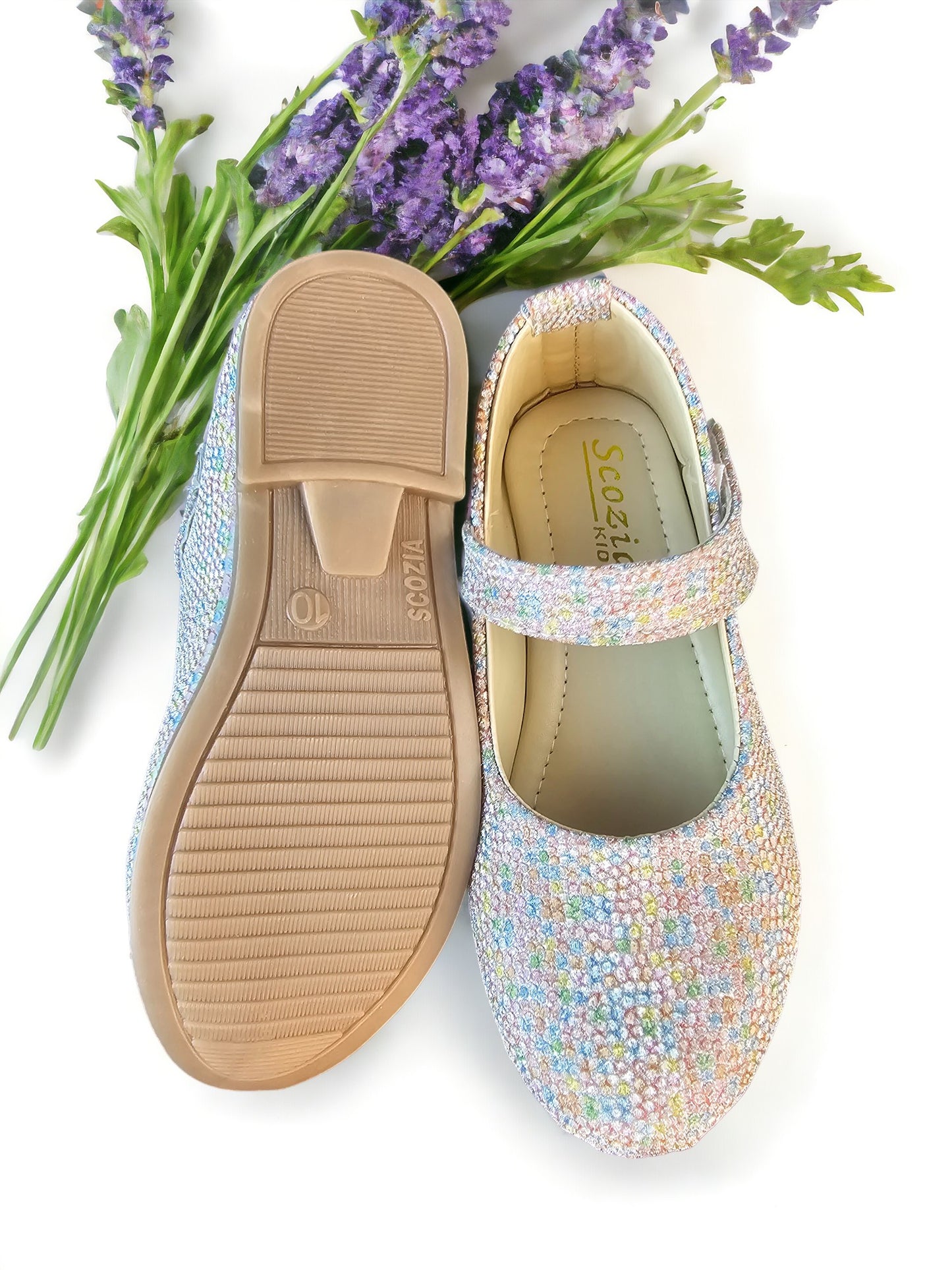 Rainbow rain drop shoe