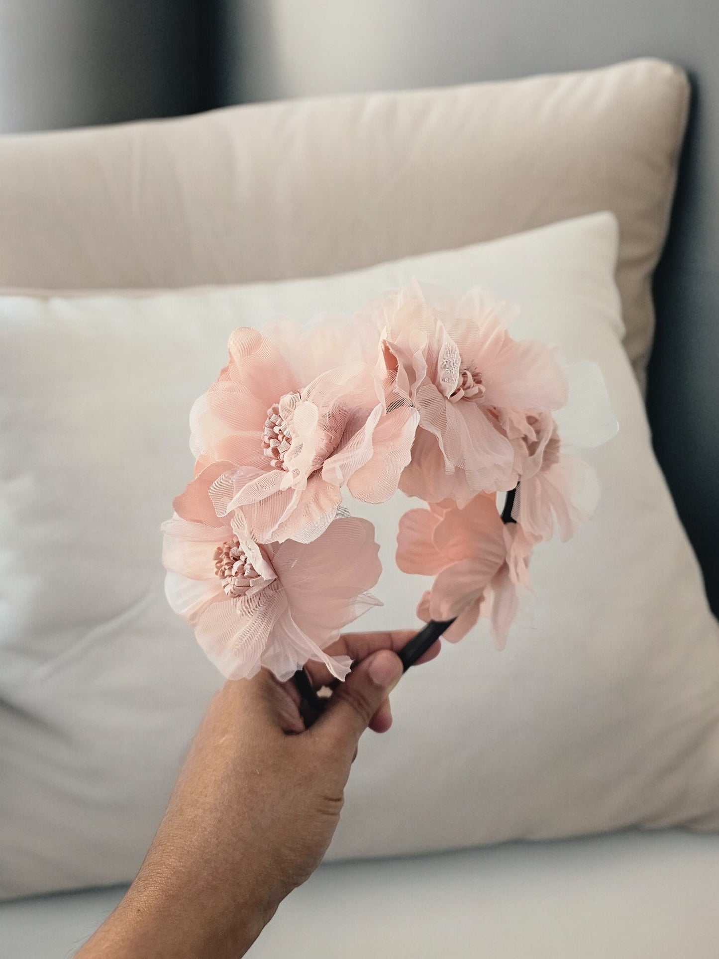 Peach Flower Headband