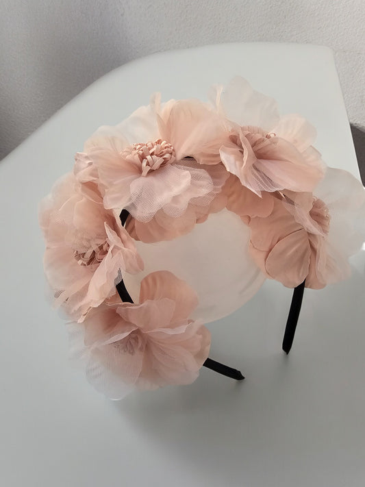 Peach Flower Headband