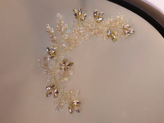 Baby Pink crystal Head Piece