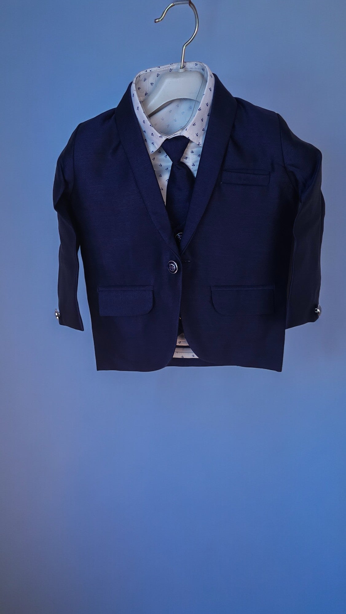 4 pcs Boys Formal Gentleman Outfits Blue