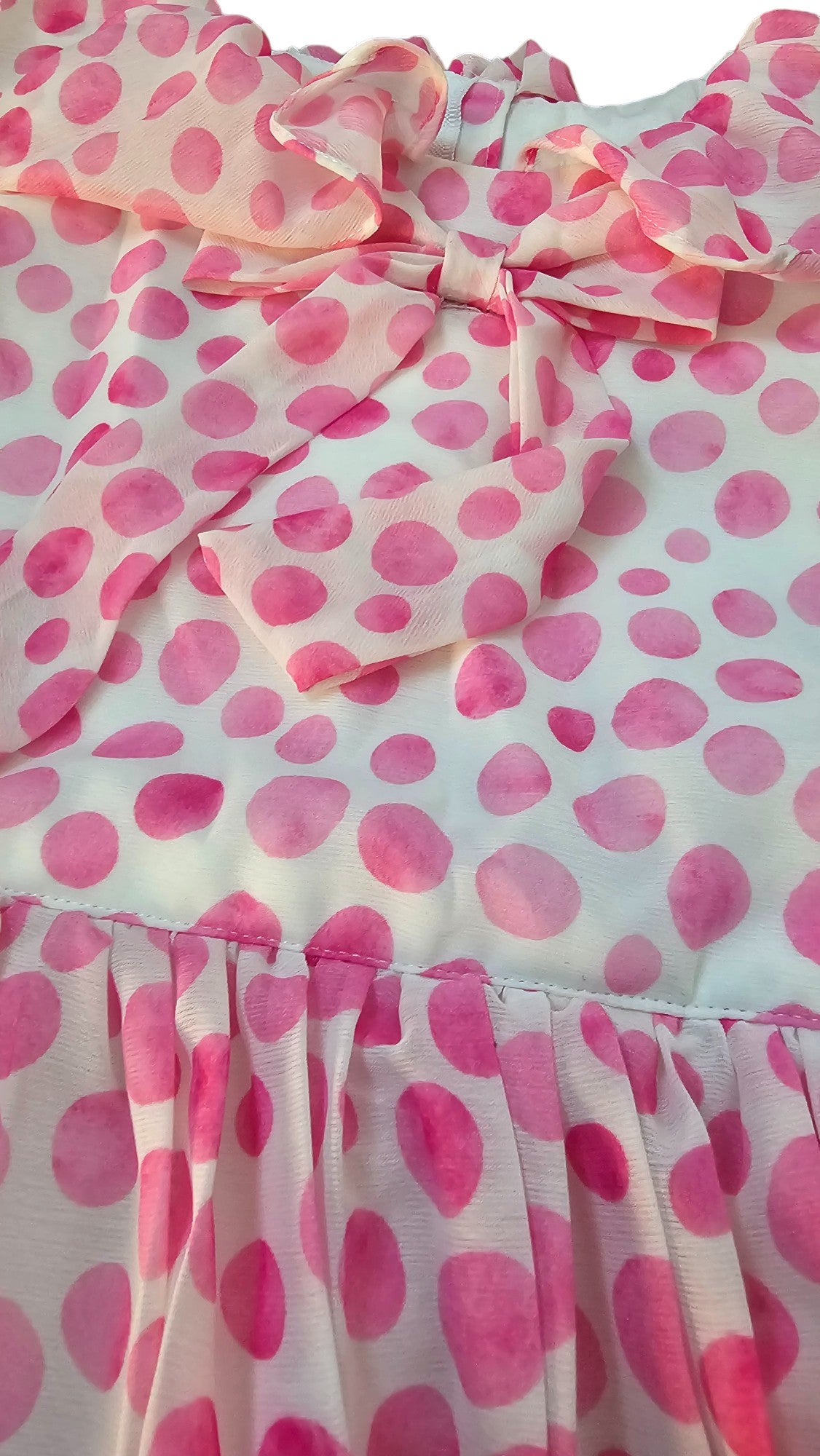 Dotted Print Dress Yellow