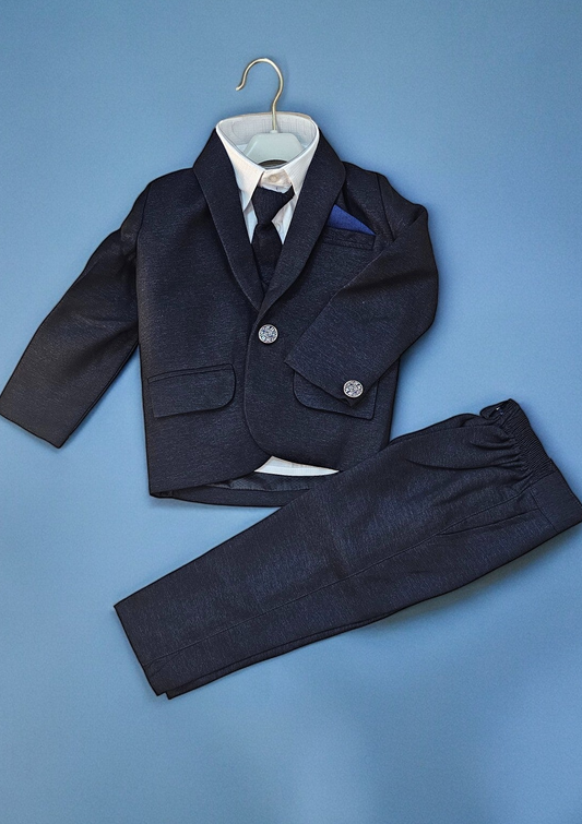 4 pcs Boys Formal Gentleman Outfits Blue